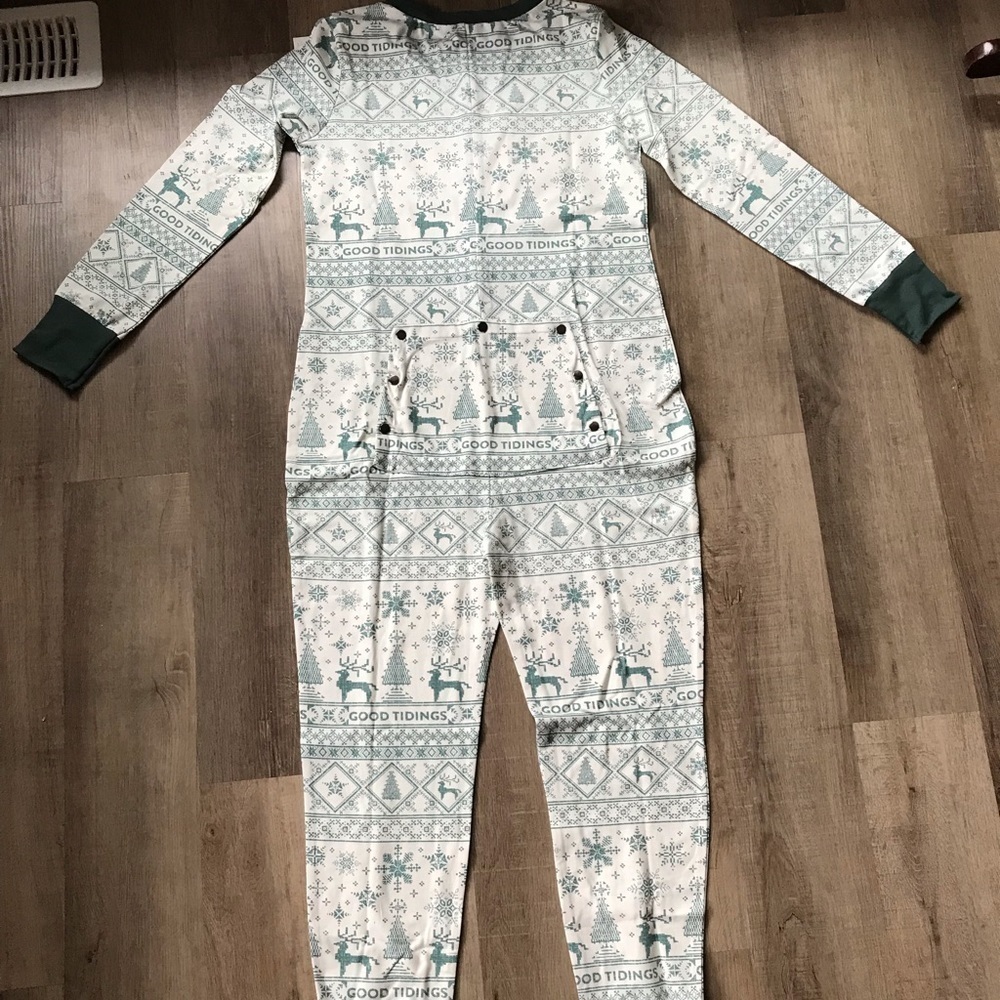 Christmas Holiday Onesie With Functional Bum Flap - Picture 3 of 6